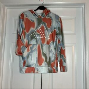 Adidas Big Boys L Heat Map Printed Hoodie